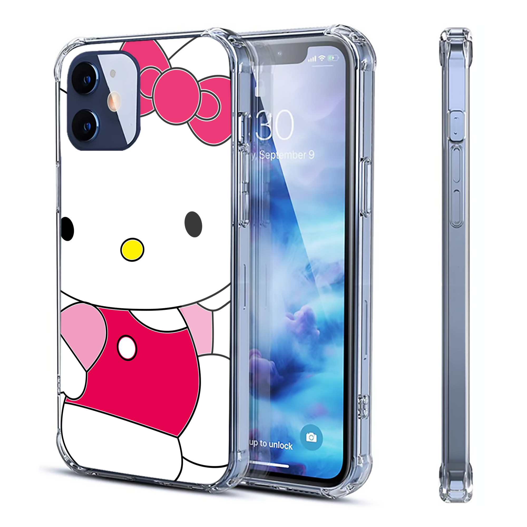 （画像用） Hello Kitty ハローキティ 【iPhone 12シリーズ対応】透明スマホケース（クリアソフトケース）